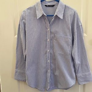 Oxford stripe blouse from Zara